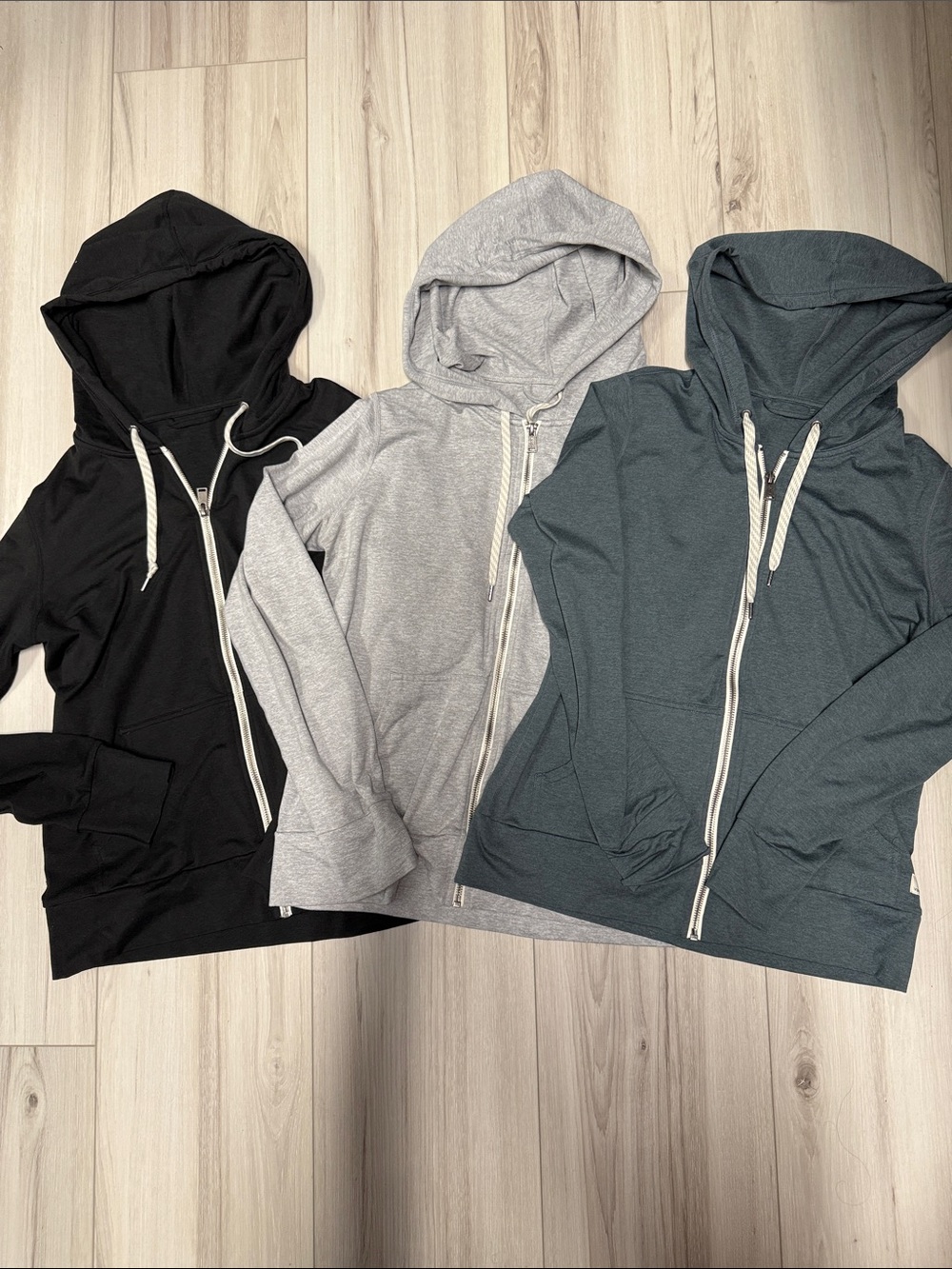 Vuori Performance Hoodies - Black, Gray, Teal-Green